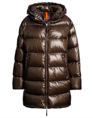 Ivonne Long Down Jacke - Earth Brown